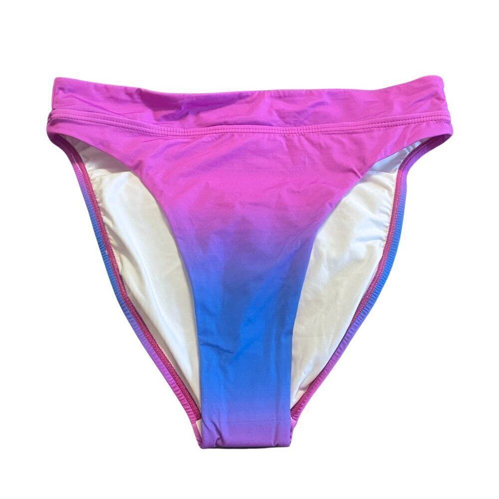 NEW PilyQ Ombre High Waisted Bikini Bottom Sz. L